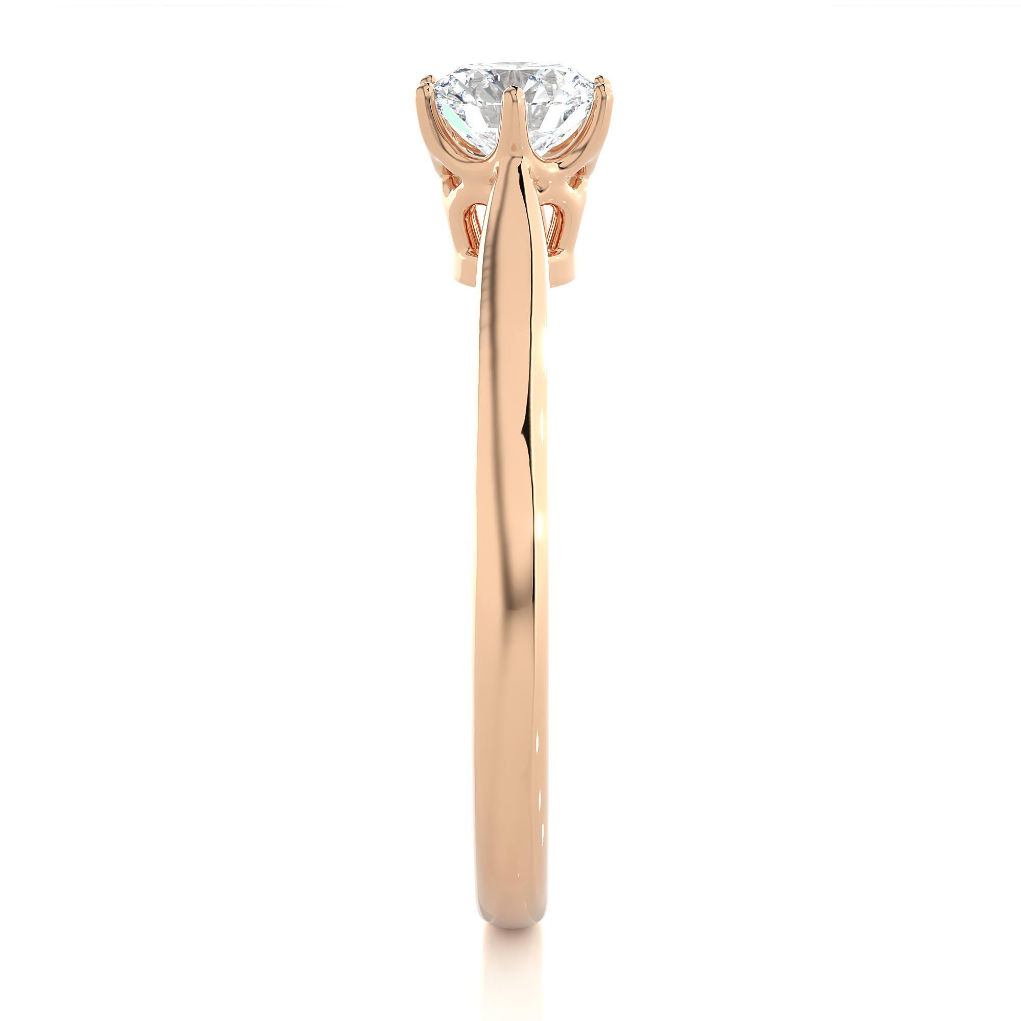 0.53 Carat I Color VS1 Clarity Diamond Studded Natural Diamond Ring.